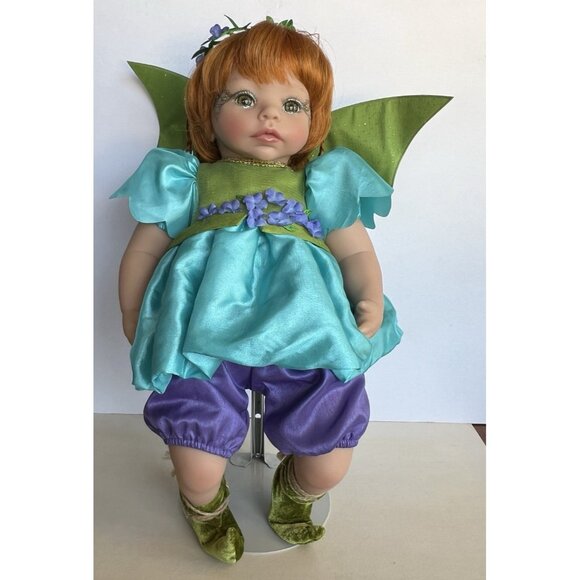 Paradise Galleries PIXIE GIRL DOLL Fairy Reborn RED HEAD 18" Vinyl Cloth COA - Picture 4 of 16